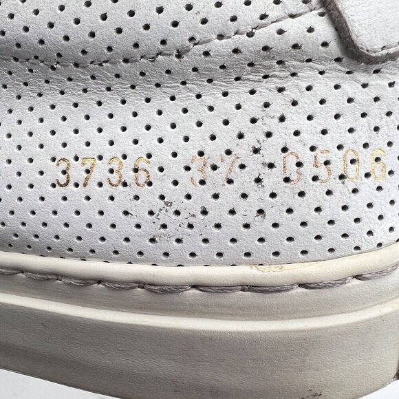 Woman By Common Projects Achilles Women Size EU 37 US 7 Perforated White Shoes - Picture 11 of 13